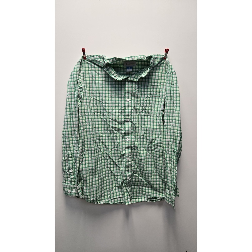Columbia Men Large One Pocket button Up plaid Dress Business Casual Shirt XL